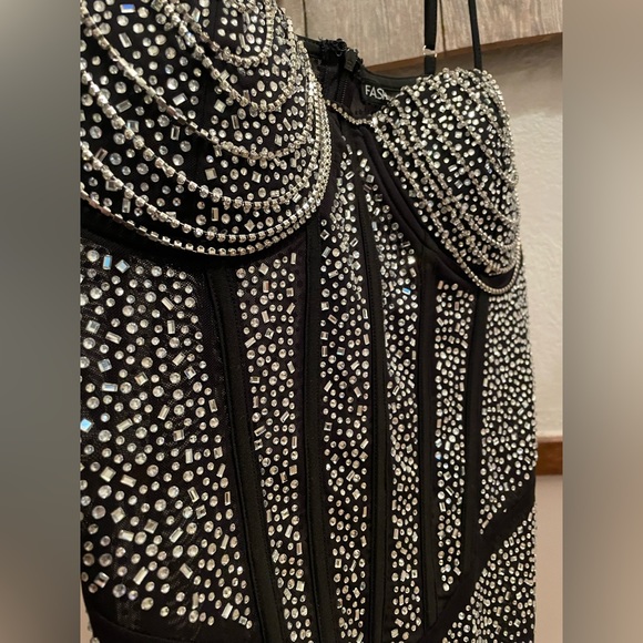 NWT, never worn. Rhinestone corset dress - Picture 3 of 5